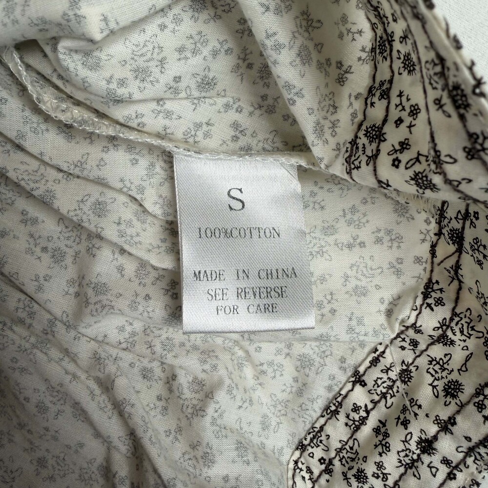WISHLIST Ditsy Floral Babydoll Peplum 100% Cotton Top – Size Small - Picture 4 of 7